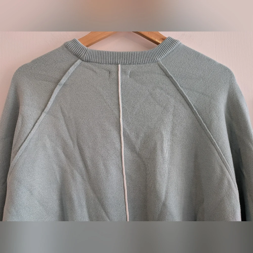 Anthropologie Pilcro Oaklyn Cozy Crew-Neck Green Oversized Sweatshirt Size M NWT - Picture 12 of 16